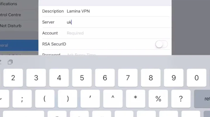Set Up VPN on an iPad
