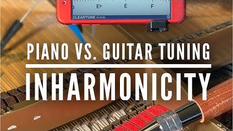 Guitar tuner on piano? Inharmonicity￼