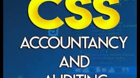 Accounting & Auditing (CSS/PMS) Syllabus