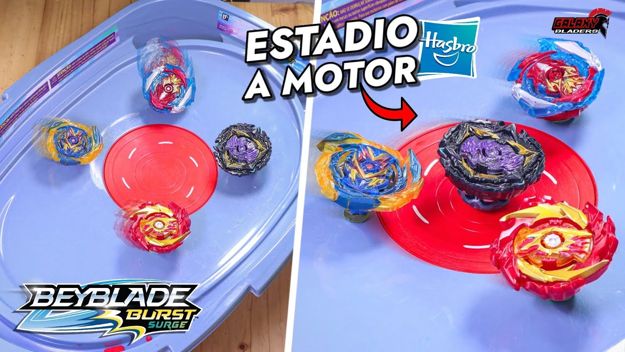 Probamos el ESTADIO MOTORIZADO de BEYBLADE BURST SURGE!... Motor Strike Battle Set Unboxing