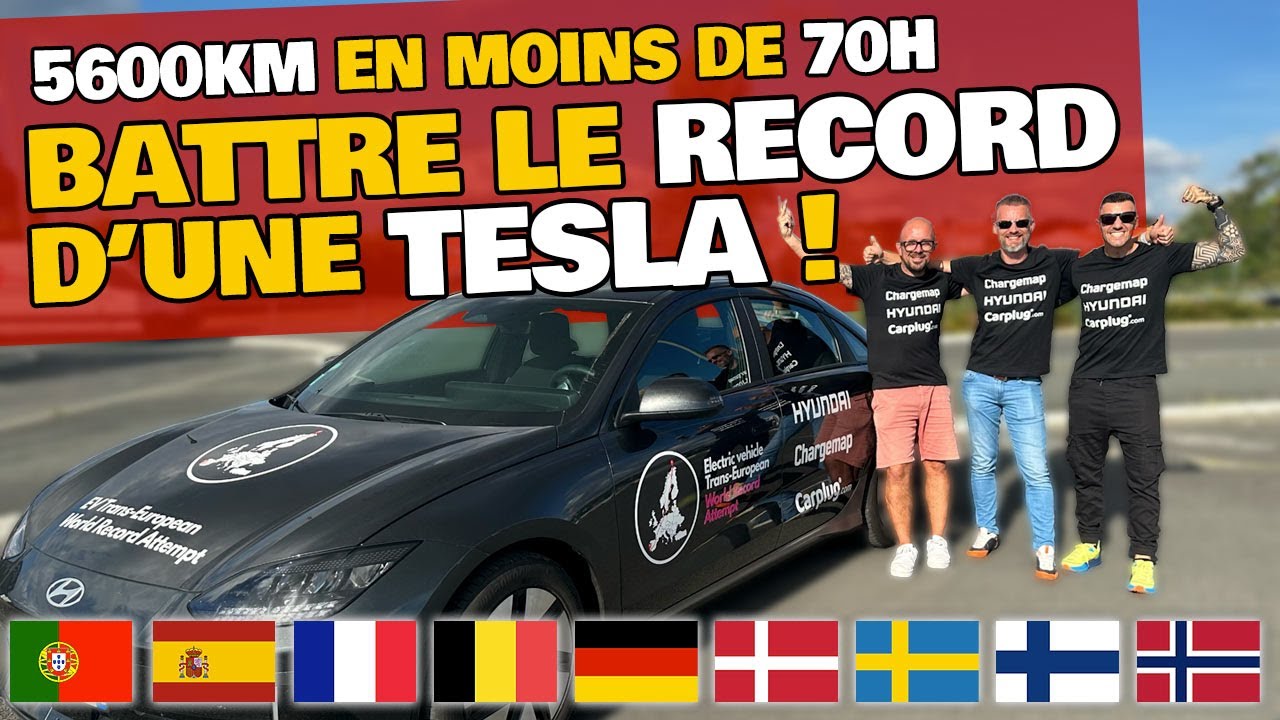 On bat le RECORD de la traversée de l'Europe en voiture électrique ! ft @Weelyke_
