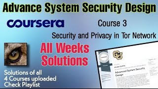 [Course 3]Security and Privacy in TOR Network Advanced System Security Design University of Colorado