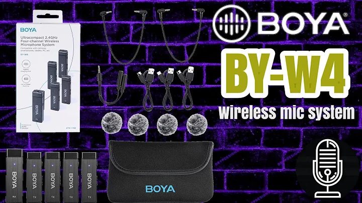BOYA BY-W4 - Wireless Microphone System For Cameras &amp; Smartphones - 4 Mic Solution!