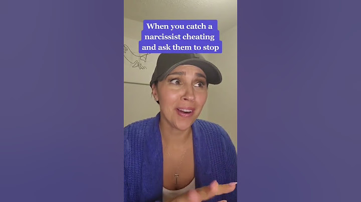 When You Catch a Narcissist Cheating