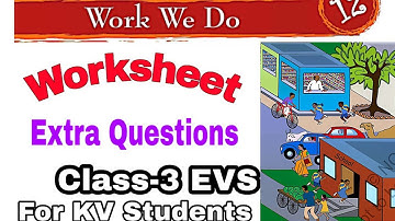 WORKSHEET / work We Do / Class-3 EVS