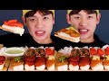 간장새우장 간장연어장 양념새우장 양념꼬막장으로 만든 초밥먹방~!! Soy Sauce Shrimp,Salmon Spicy Shirimp Sushi MuKBang~!!