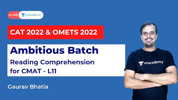 Ambitious Batch L11 l Reading Comprehension for CMAT l Verbal Ability l CAT 2022 & OMETs