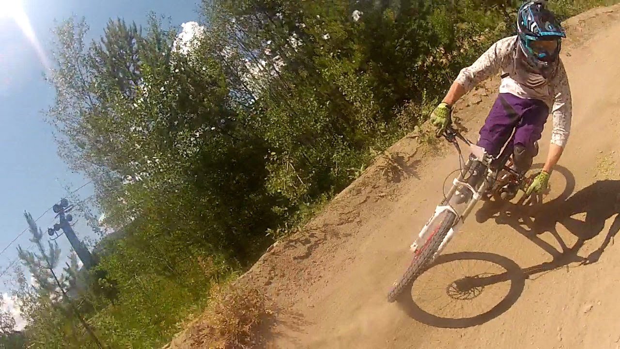 Riding DH bikes at Jackson Hole WY Resort Bike Park 2012. Downhill MTB
