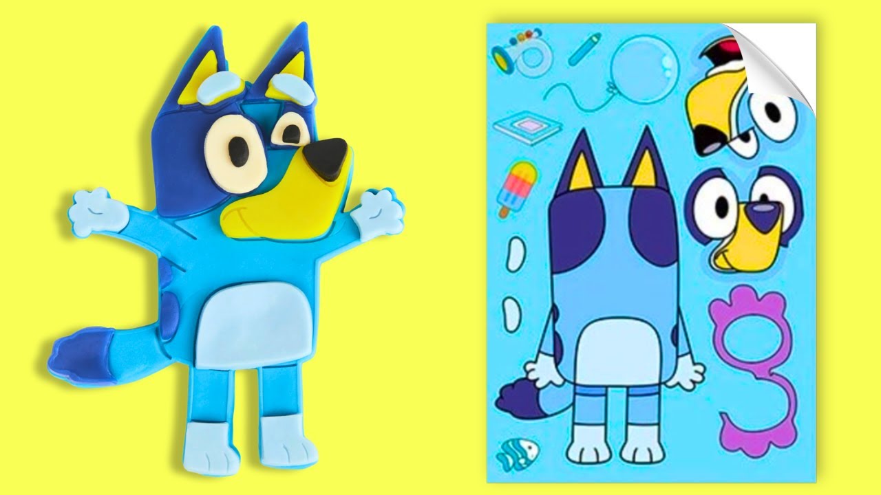 Making Bluey's Family with Stickers & Playdoh! 🐾