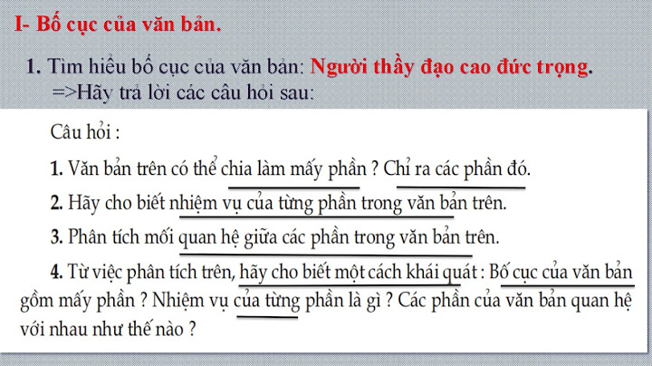 Ngữ văn 8 bài bố cục văn bản năm 2024