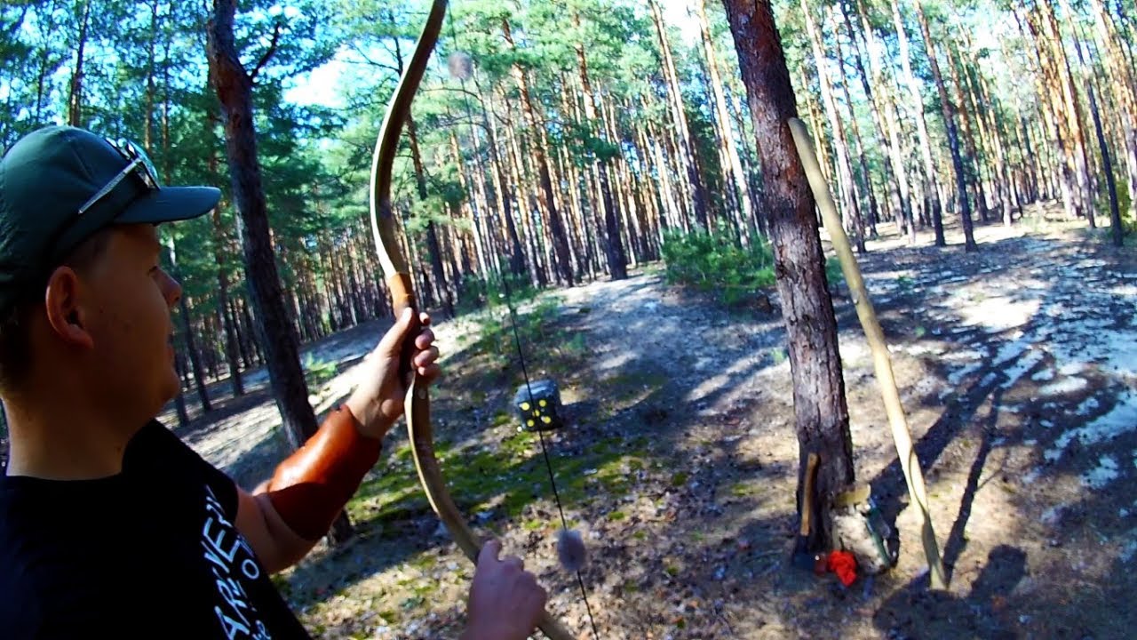 Стреляю из Лук Fox Max и делаю цельнодеревянный селфбоу