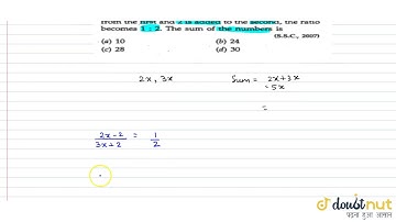 "Two numbers are in the ratio 2 : 3. If 2 is subtracted from the first and 2 is added to the sec