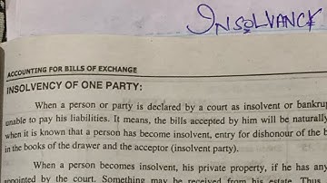 Insolvency Bill of Exchange | question 20 | Introduction to Accounting by Sohail Afzal & M. Arif