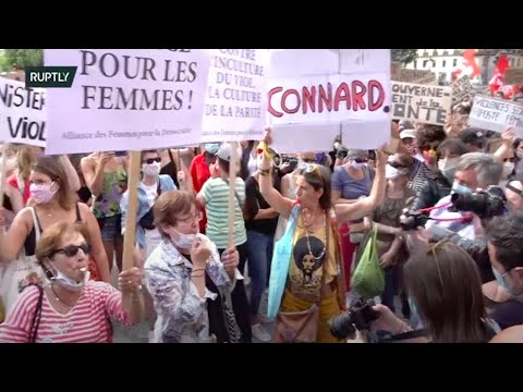 LIVE: Feminists hold protest in Paris against Macron&#039;s new cabinet