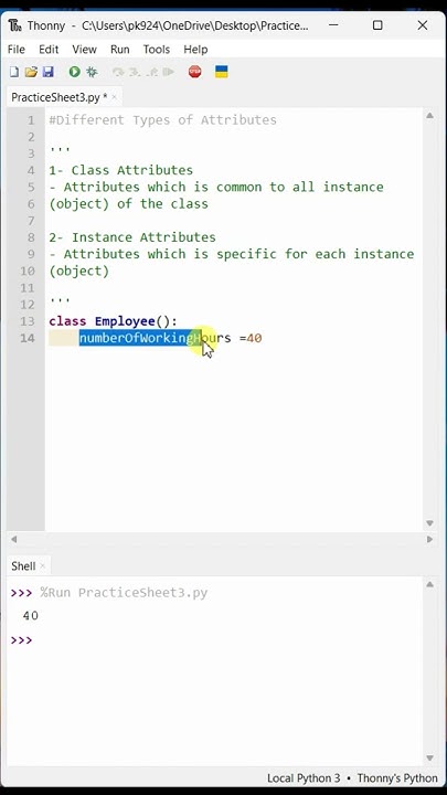 #29- Class Attributes Vs Instance Attributes [Part-1] | Advanced Python ... image.