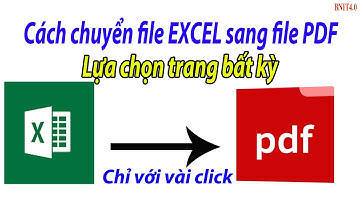 Cách chuyển file EXCEL sang PDF chọn trang bất Kỳ -Convert File Excel To Pdf l BNIT4.0