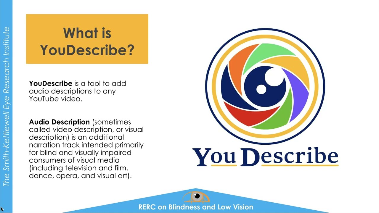 Volunteering with YouDescribe