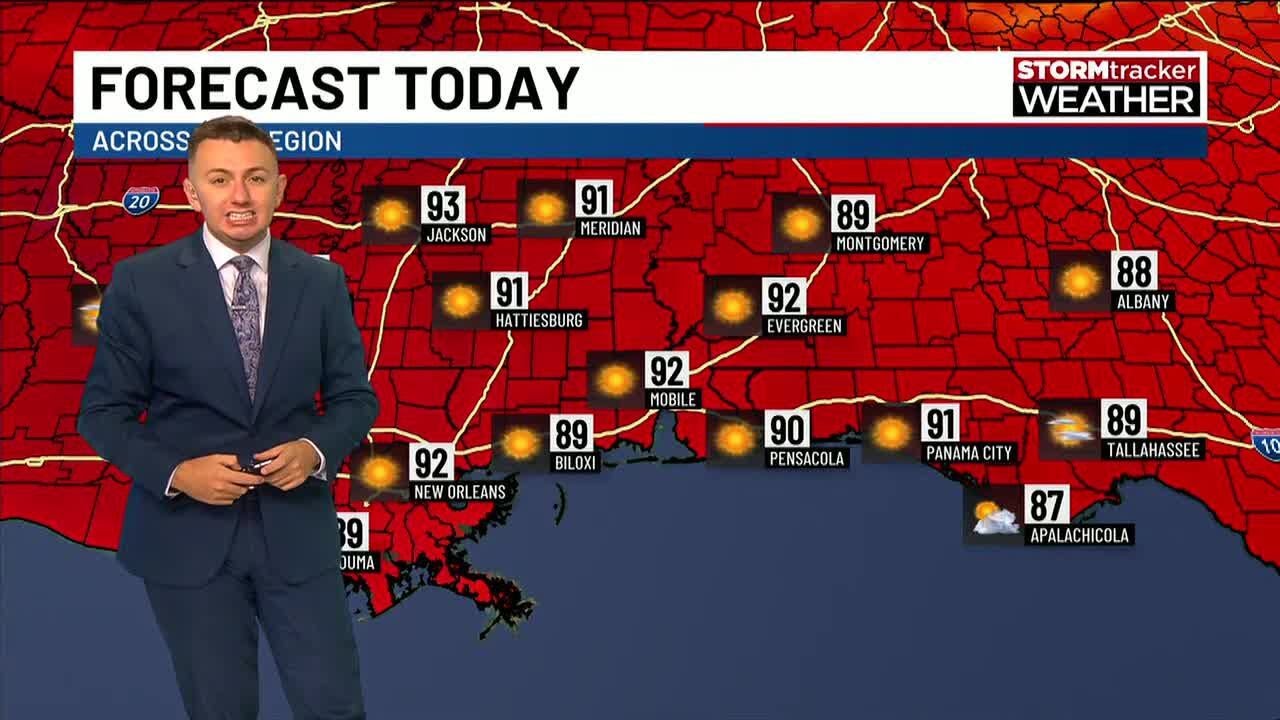 Warm and dry stretch continues across the Gulf Coast - YouTube