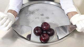 Red Plum ice cream rolls street food chef ice cream rolls -  شيف ايس كريم رولز ايس كريم بالبرقوق