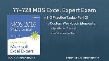 Obj. 2-3 (3/3) Custom Workbook Elements 77-728 MOS Excel 2016 Expert Tutorial