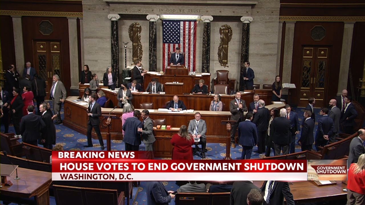 House passes bill to end historic government shutdown - YouTube