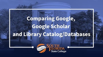 Comparing Google, Google Scholar and Library Online Catalog and Databases