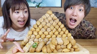 【おいなり100個】美味しすぎるんですけどー!! 兄妹で楽しくお料理♫