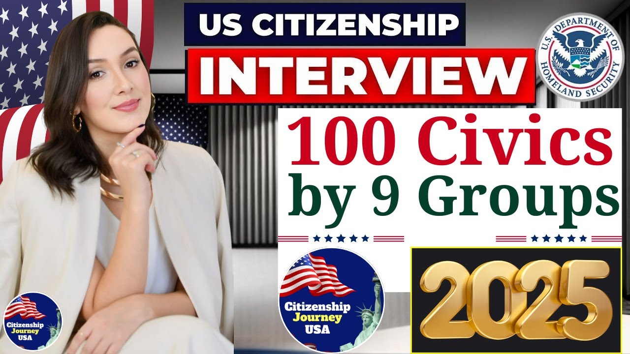 100 Civics Questions 2025 by 9 Groups (Both learn and Test) for the US ...