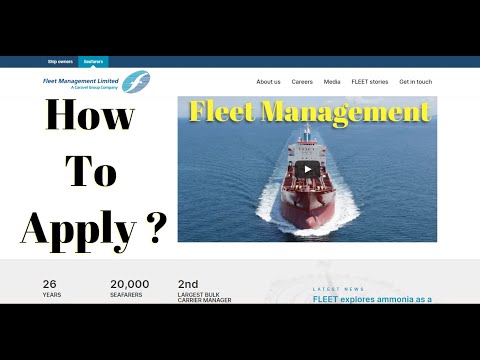 Fleet Management Shipping . How to Apply ?