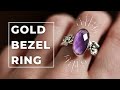 Create a stunning silver ring with GOLD BEZEL! Tutorial step-by-step