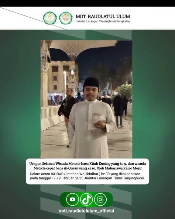 Keren!!! Ucapan Selamat Wisuda Metode baca Kitab Kuning || Oleh Mahasiswa Mesir