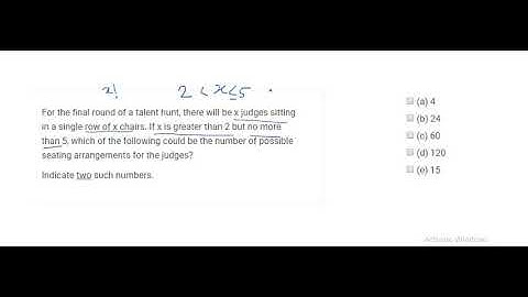 GRE Math/Quant Tutorial Permutations and Combinations 361. For the final round of a talent hunt