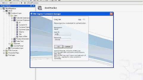 Cognos 10 Training - Framework Manager Advanced Prompts & Session Parameters P-25 of 30