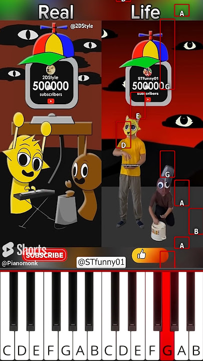 5000000 subscribers! Thank you! #sprunki #incredibox (@STfunny01) - Octave Piano Tutorial