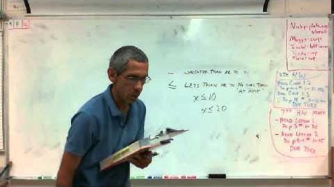 Eighth Grade - Equations and Inequalities, 9/4