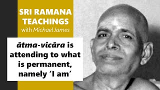 Watch ātma vicāra is attending to what is permanent, namely ‘I am’ Trailer