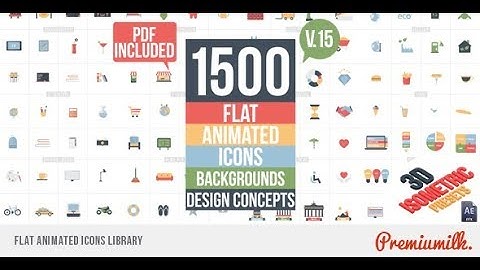 Flat Animated Icons Library by Premiumilk | After Effects Element Template (Best Seller) #Videohive