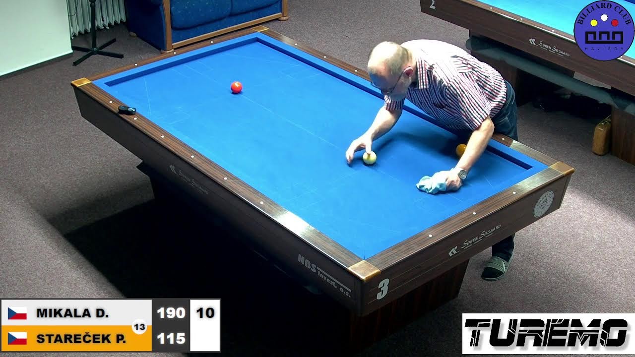 Czech league | Balkline 52/2 | D2 | 2nd round | Pavel Stareček v Daniel Mikala