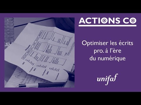 Actions collectives: Optimiser les écrits pro. à l'ère du numérique | Unifaf Occitanie