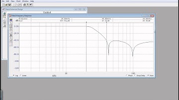 Preview of filter design software, FilterCad