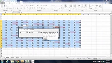 Excel 2010 Conditional Formatting