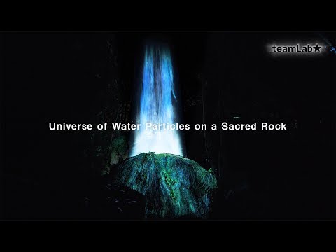 Universe of Water Particles on a Sacred Rock