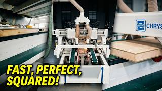 Four Side Cutting Saw Machine For Door Edge Trimming | Through Feed Woodworking Machine