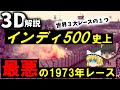 【３Ｄゆっくり解説】事故に次ぐ事故、そして天災『1973年インディ500事故』