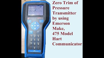 How to Zero trim the pressure transmitter by using Emerson make 475 model hart communicator