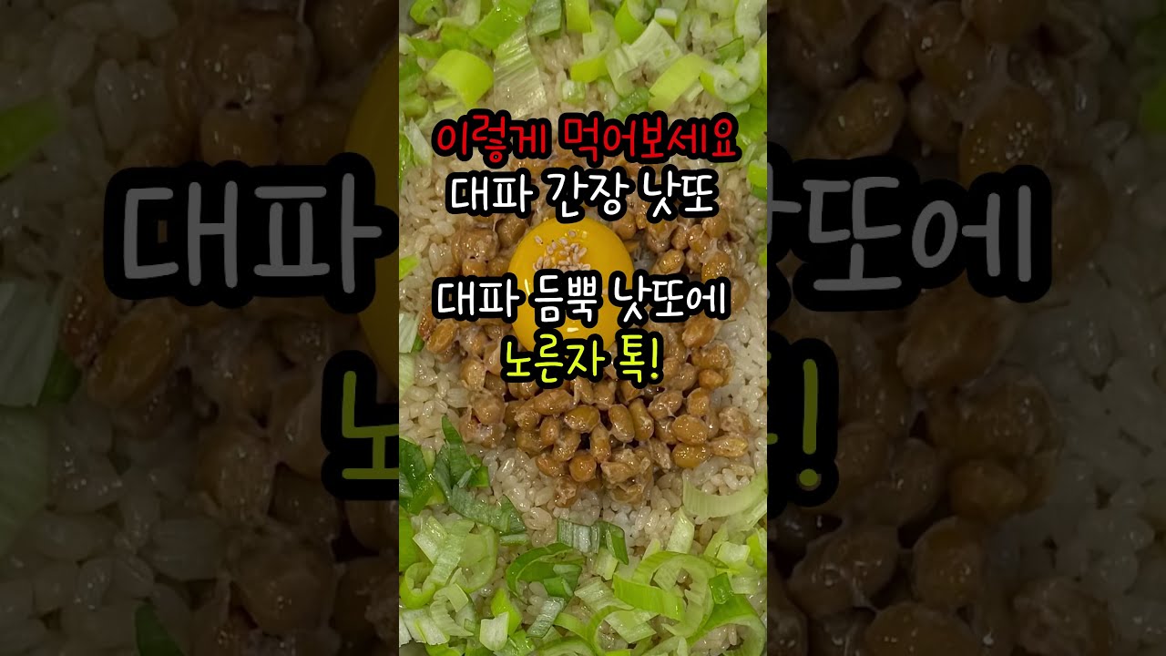대파 간장 낫또밥 레시피 레시피 숏폼 썸네일
