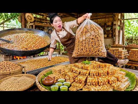 Peanut Harvesting: How to Make Crispy Peanut Candy to Sell at Market with Huong's Ancient Recipe