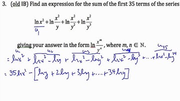 IB Math HL - Log Properties and Arithmetic Series