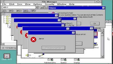 Windows NT 3.1 Advanced Server Parody
