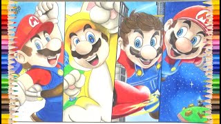 Drawing Super Mario Wallpaper (Sunshine, 3D World, Odyssey, Galaxy) | Miky Art screenshot 4